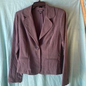 A. Byer Gray Blazer with Shoulder Pads SZ M